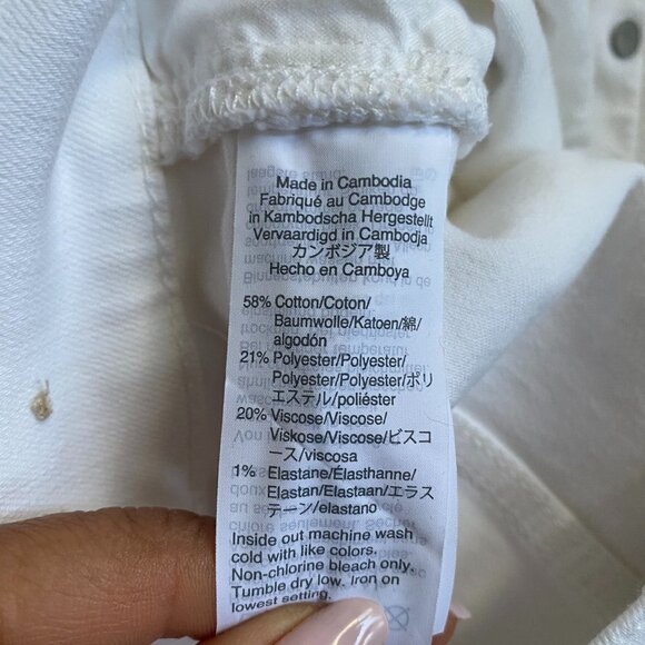 MADEWELL BNWOT Womens 9" Mid-Rise Skinny White Jeans New Button Fly - Picture 9 of 13